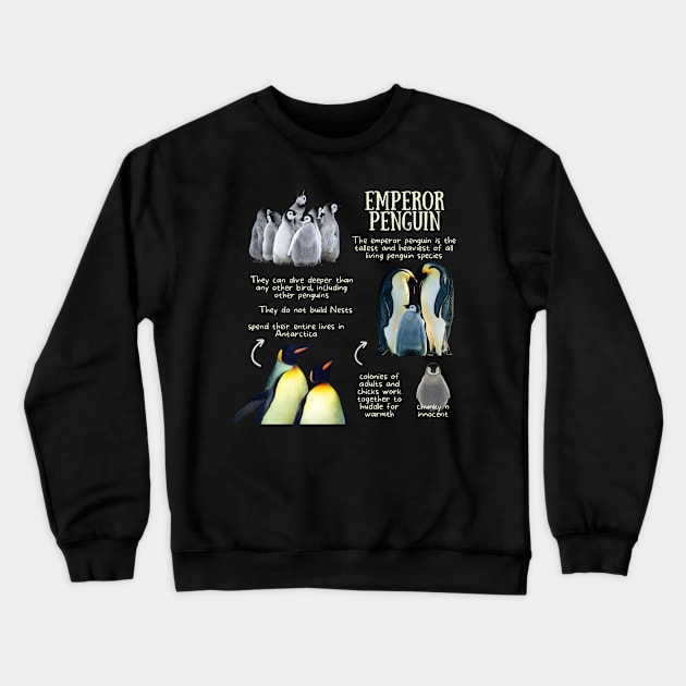 Animal Facts - Emperor Penguin Crewneck Sweatshirt by Animal Facts and Trivias